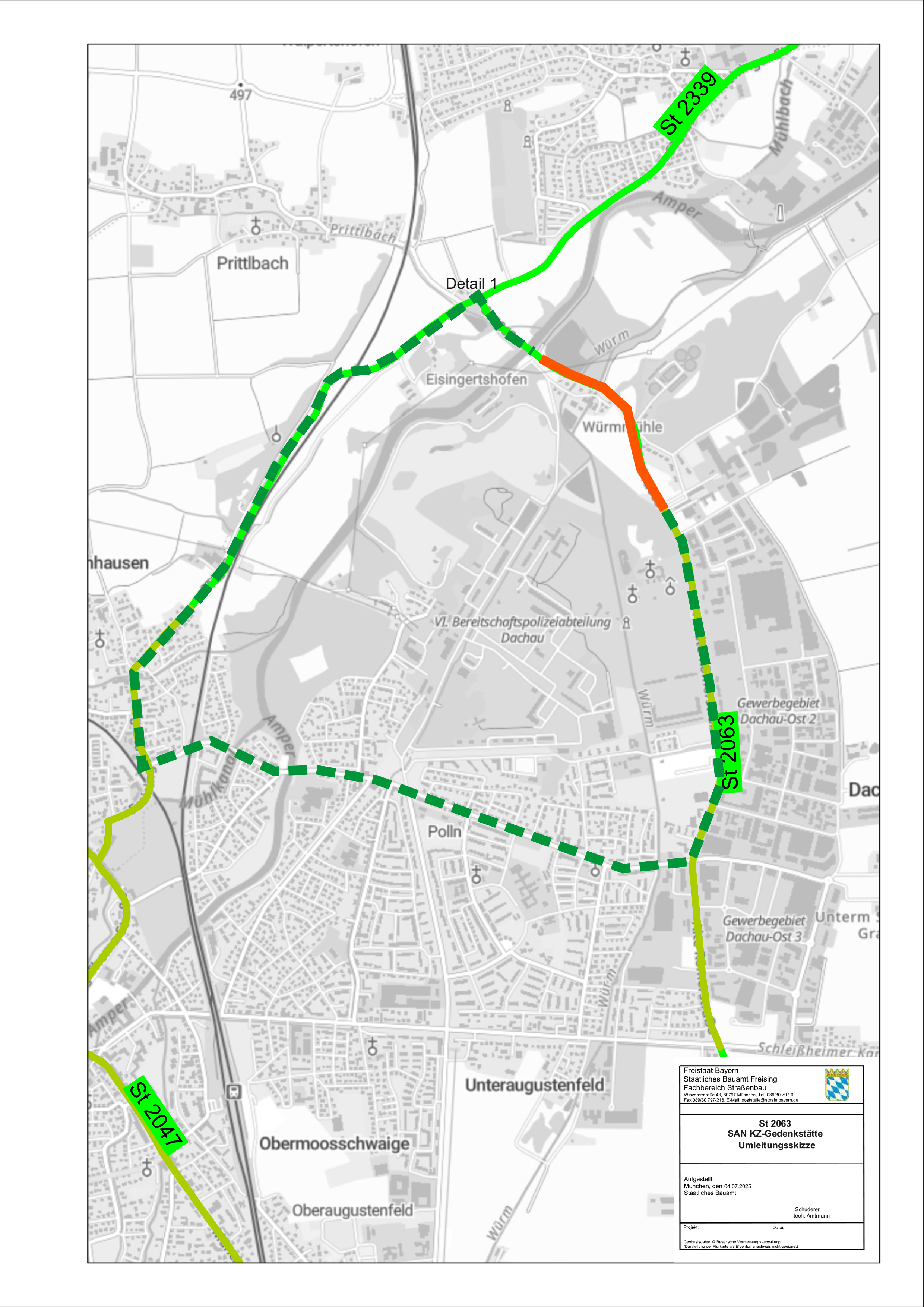 Kräuterkarten-KZ-Gedenkstätte Umleitungsskizze Kräuterkarten-KZ-Gedenkstätte Umleitungsskizze